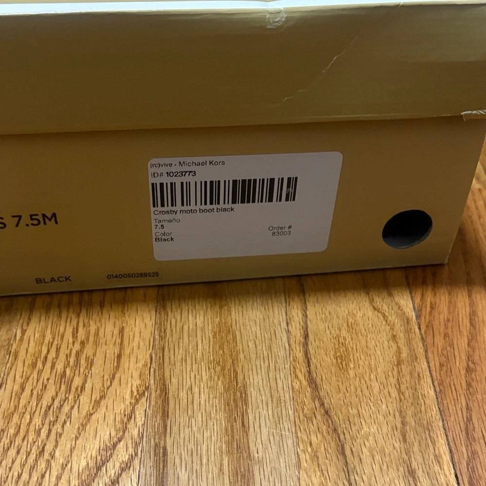 Michael Kors Black Leather Combat Boots - Picture 3 of 13